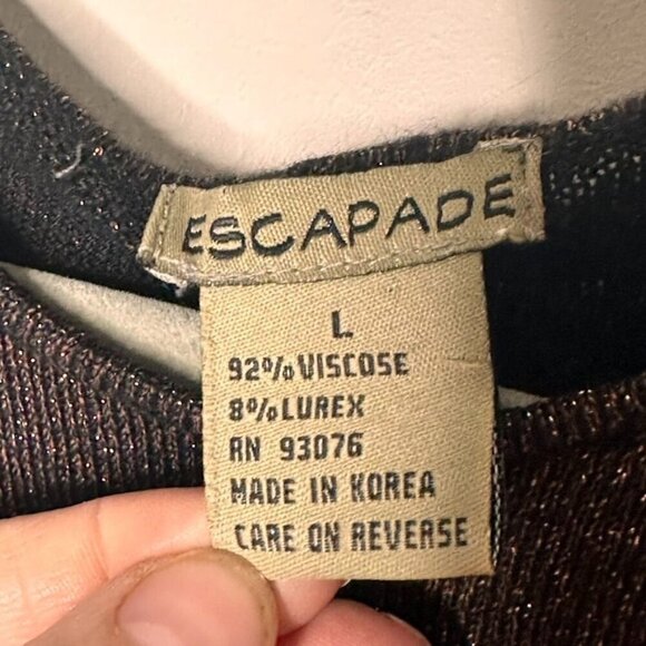 Vintage Escapade Fairy Grunge Top Womens L Viscose Whimsigoth Y2k 90s Glitter - Picture 3 of 6